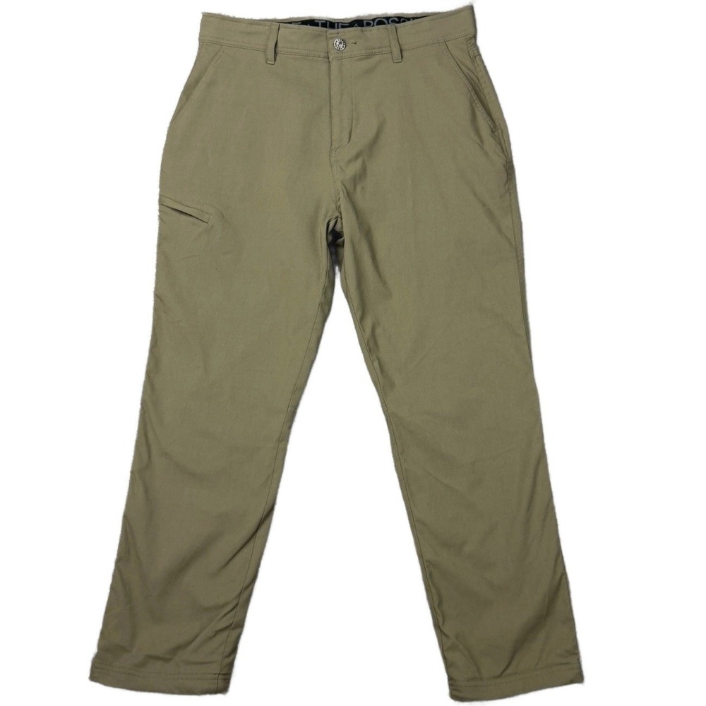 Gerry Men's W33xL27 Khaki Cargo Pants Outdoor Zip Pockets Hiking Camping Utility
